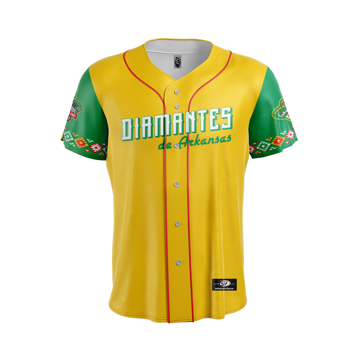 yellow baseball top