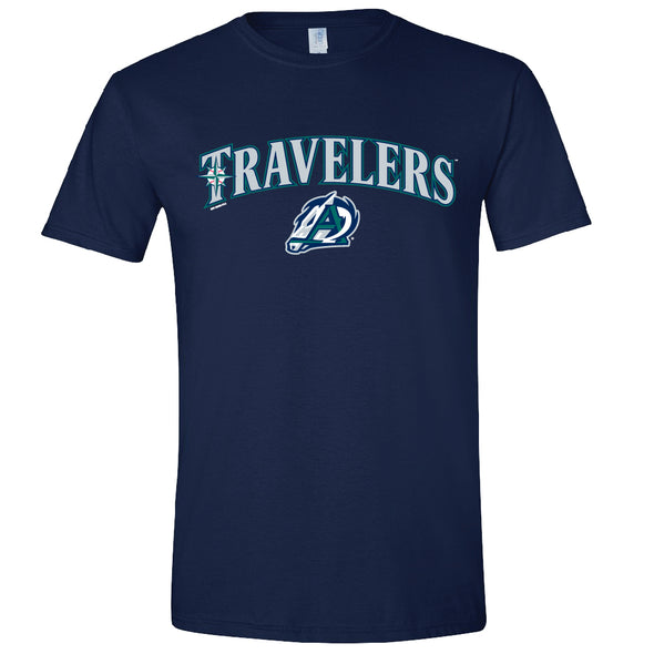 Arkansas Travelers Bimm Ridder Wordmark Navy Tee